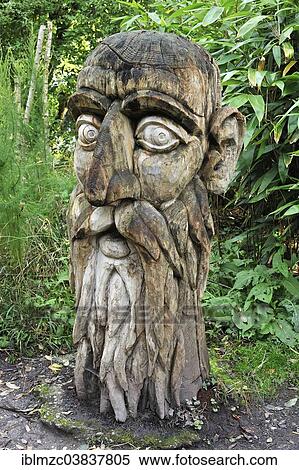 "Bust of a bearded man, carved wooden figure, Mainau, Baden-Wurttemberg, Germany, Europe" View Large Photo Image Stock Photography - "Bust of a bearded man, carved wooden figure, Mainau, Baden-Wurttemberg, Germany, Europe". Fotosearch
