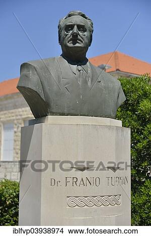 "Bust of Franjo Tudman, first president of Croatia, 1990-1999, Selca, Brac, Dalmatia, Croatia, Europe" View Large Photo Image Picture - "Bust of Franjo Tudman, first president of Croatia, 1990-1999, Selca, Brac, Dalmatia, Croatia, Europe". Fotosearch