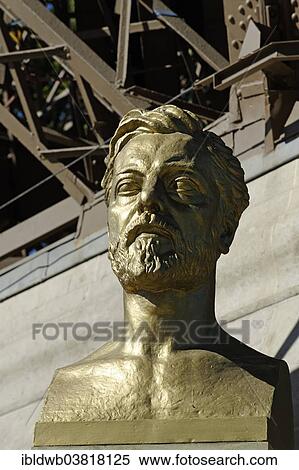 "Bust of Gustave Eiffel at the Eiffel Tower, Tour Eiffel, 7th Arrondissement, Paris, France, Europe" View Large Photo Image Stock Photography - "Bust of Gustave Eiffel at the Eiffel Tower, Tour Eiffel, 7th Arrondissement, Paris, France, Europe". Fotosearch