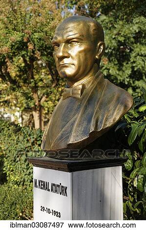 "Bust of Kemal Ataturk, Park Ici Yolu, Park Ici Yolu, Harbiye, Sisli, Istanbul, European side, Istanbul Province, Turkey, European side, Europe" View Large Photo Image Stock Photo - "Bust of Kemal Ataturk, Park Ici Yolu, Park Ici Yolu, Harbiye, Sisli, Istanbul, European side, Istanbul Province, Turkey, European side, Europe". Fotosearch