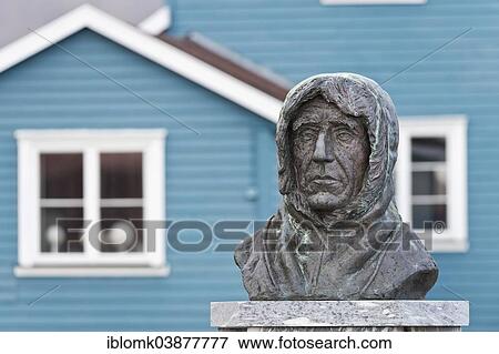 "Bust of the Norwegian polar explorer Roald Amundsen, Ny-Alesund, Spitsbergen, Svalbard Islands, Svalbard and Jan Mayen, Norway, Europe" View Large Photo Image Stock Photo - "Bust of the Norwegian polar explorer Roald Amundsen, Ny-Alesund, Spitsbergen, Svalbard Islands, Svalbard and Jan Mayen, Norway, Europe". Fotosearch