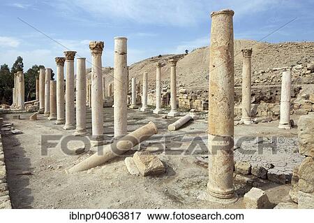 "Byzantine Basilica, ancient ruins of Pella, also Tabaqat Fahl, Wadi Jirm el Moz, Jordan Valley, near Irbid, Jordan, Asia" View Large Photo Image Stock Photo - "Byzantine Basilica, ancient ruins of Pella, also Tabaqat Fahl, Wadi Jirm el Moz, Jordan Valley, near Irbid, Jordan, Asia". Fotosearch