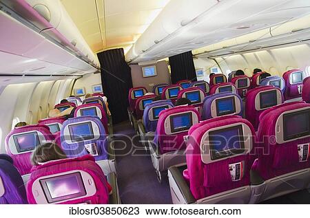 "Cabin of a passenger aircraft, business class, Airbus A-300, Thai Airways, Thailand, Asia" View Large Photo Image Stock Image - "Cabin of a passenger aircraft, business class, Airbus A-300, Thai Airways, Thailand, Asia". Fotosearch