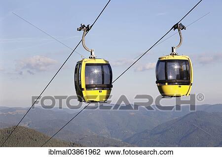 "Cabins of the cable car to Belchen Mountain, Black Forest, Baden-Wurttemberg, Germany, Europe" View Large Photo Image Stock Image - "Cabins of the cable car to Belchen Mountain, Black Forest, Baden-Wurttemberg, Germany, Europe". Fotosearch