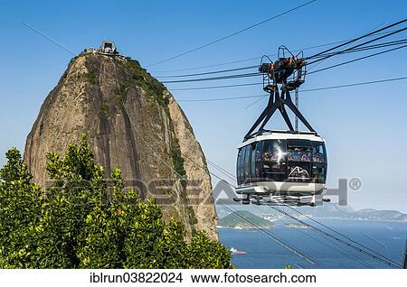 "Cable car leading up to Sugarloaf Mountain or Pao de Acucar, Rio de Janeiro, Brazil, South America" View Large Photo Image Picture - "Cable car leading up to Sugarloaf Mountain or Pao de Acucar, Rio de Janeiro, Brazil, South America". Fotosearch