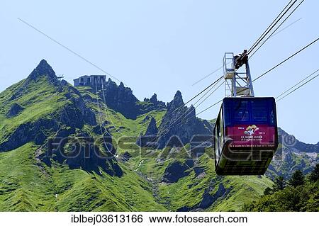"Cable car, Mont Dore, Massif du Sancy, Regional Nature Park of the Volcanoes of Auvergne, Le Mont-Dore, Departement Puy-de-Dome, Auvergne, France, Europe" View Large Photo Image Stock Photograph - "Cable car, Mont Dore, Massif du Sancy, Regional Nature Park of the Volcanoes of Auvergne, Le Mont-Dore, Departement Puy-de-Dome, Auvergne, France, Europe". Fotosearch