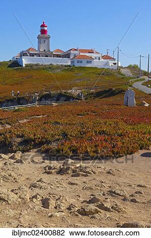 "Cabo da Roca lighthouse at Cape da Roca, Lisbon district, Sintra coast, Portugal, Europe" View Large Photo Image Stock Image - "Cabo da Roca lighthouse at Cape da Roca, Lisbon district, Sintra coast, Portugal, Europe". Fotosearch