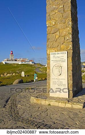 "Cabo da Roca lighthouse at Cape da Roca, Lisbon district, Sintra coast, Portugal, Europe" View Large Photo Image Stock Photo - "Cabo da Roca lighthouse at Cape da Roca, Lisbon district, Sintra coast, Portugal, Europe". Fotosearch