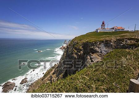"Cabo da Roca lighthouse, Atlantic Coast, Cabo da Roca, Colares, Lisbon District, Portugal, Europe" View Large Photo Image Stock Photo - "Cabo da Roca lighthouse, Atlantic Coast, Cabo da Roca, Colares, Lisbon District, Portugal, Europe". Fotosearch