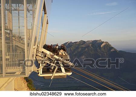 "CabriO Bahn, the world's first cable car with an open top deck, going up Stanserhorn Mountain, Stans, Switzerland, Europe" View Large Photo Image Stock Photo - "CabriO Bahn, the world's first cable car with an open top deck, going up Stanserhorn Mountain, Stans, Switzerland, Europe". Fotosearch