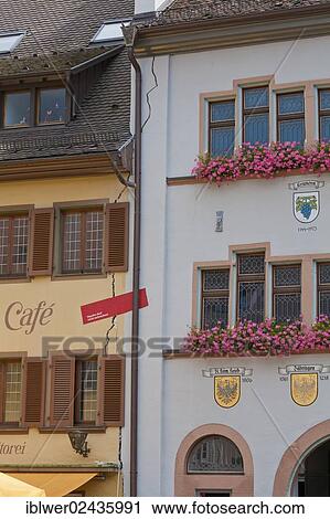 "Cafe and the Town Hall with cracks in the facade due to geothermal drilling, Staufen, Black Forest, Baden-Wuerttemberg, Germany, Europe" View Large Photo Image Stock Image - "Cafe and the Town Hall with cracks in the facade due to geothermal drilling, Staufen, Black Forest, Baden-Wuerttemberg, Germany, Europe". Fotosearch