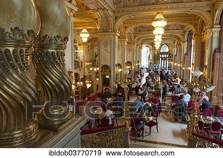 Stock Photo - "Cafe New York, Budapest, Hungary, Europe". Fotosearch