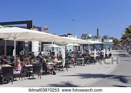 "Cafe on the Boulevard Faro, Maspalomas, Gran Canaria, Canary Islands, Spain, Europe" View Large Photo Image Stock Image - "Cafe on the Boulevard Faro, Maspalomas, Gran Canaria, Canary Islands, Spain, Europe". Fotosearch