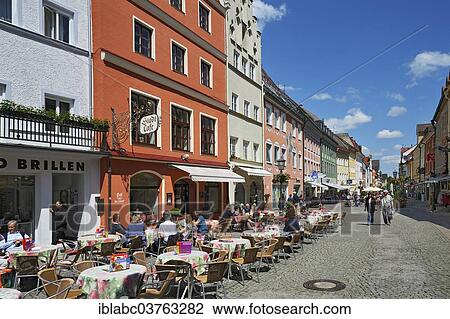 "Cafes in the pedestrian zone, Fuessen, Ostallgaeu, Allgaeu, Schwabia, Bavaria, Germany, Europe" View Large Photo Image Stock Image - "Cafes in the pedestrian zone, Fuessen, Ostallgaeu, Allgaeu, Schwabia, Bavaria, Germany, Europe". Fotosearch