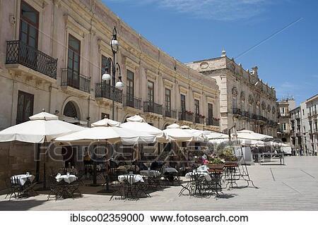 "Cafes on Piazza Duomo, Cathedral Square, Siracusa, Syracuse, Ortigia, Ortygia Island, Sicily, Italy, Europe" View Large Photo Image Stock Image - "Cafes on Piazza Duomo, Cathedral Square, Siracusa, Syracuse, Ortigia, Ortygia Island, Sicily, Italy, Europe". Fotosearch