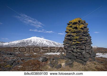 "Cairn, trail marker, Snaefellsjokull, glaciers, Snaefellsnes, Iceland, Europe" View Large Photo Image Stock Image - "Cairn, trail marker, Snaefellsjokull, glaciers, Snaefellsnes, Iceland, Europe". Fotosearch
