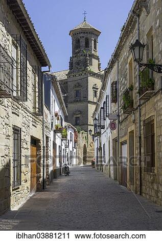 "Calle Conde de Romanones, alleyway with the tower of the Old University, Baeza, Jaen province, Andalucia, Spain, Europe" View Large Photo Image Stock Image - "Calle Conde de Romanones, alleyway with the tower of the Old University, Baeza, Jaen province, Andalucia, Spain, Europe". Fotosearch