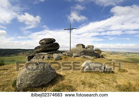"Calvary near the village of Prinsuejols, Lozere, Aubrac, France, Europe" View Large Photo Image Stock Image - "Calvary near the village of Prinsuejols, Lozere, Aubrac, France, Europe". Fotosearch