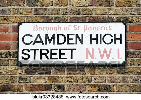 "Camden High Street, road sign, Southwark, London, London region, England, United Kingdom, Europe" View Large Photo Image Stock Photo - "Camden High Street, road sign, Southwark, London, London region, England, United Kingdom, Europe". Fotosearch
