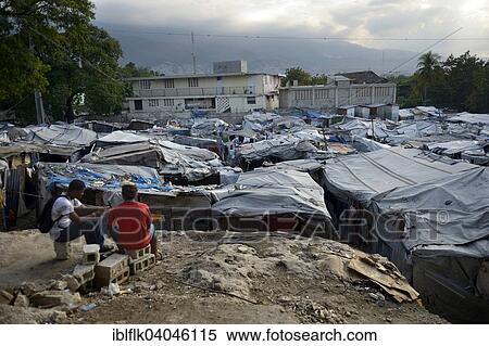 "Camp for earthquake refugees Camp Icare, 5 years after the 2010 earthquake, Fort National, Port-au-Prince, Haiti, North America" View Large Photo Image Stock Photography - "Camp for earthquake refugees Camp Icare, 5 years after the 2010 earthquake, Fort National, Port-au-Prince, Haiti, North America". Fotosearch