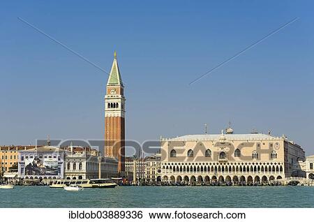 "Campanile and the Doge's Palace, Palazzo Ducale, St. Mark's Square, Piazza San Marco, Venice, Veneto, Italy, Europe" View Large Photo Image Stock Photograph - "Campanile and the Doge's Palace, Palazzo Ducale, St. Mark's Square, Piazza San Marco, Venice, Veneto, Italy, Europe". Fotosearch