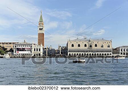 Stock Image - "Campanile, bell tower, Doge's Palace, Venice, Italy, Europe". Fotosearch
