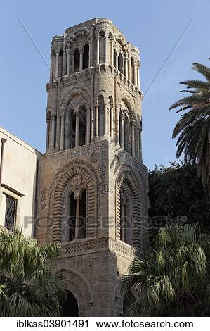 "Campanile with stone inlays, La Martorana, church from the Norman period in Sicily, Palermo, Sicily, Italy, Europe" View Large Photo Image Stock Image - "Campanile with stone inlays, La Martorana, church from the Norman period in Sicily, Palermo, Sicily, Italy, Europe". Fotosearch