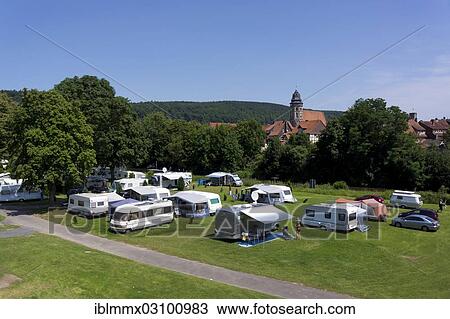 "Campsite with caravans, Hannoversch Muenden at back, Hannoversch Munden, Lower Saxony, Germany, Europe" View Large Photo Image Stock Image - "Campsite with caravans, Hannoversch Muenden at back, Hannoversch Munden, Lower Saxony, Germany, Europe". Fotosearch