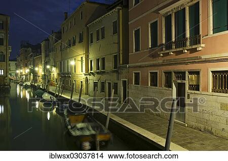 "Canal at night, Cannaregio, Venedig, Venezia, Veneto Region, Italy, Europe" View Large Photo Image Picture - "Canal at night, Cannaregio, Venedig, Venezia, Veneto Region, Italy, Europe". Fotosearch