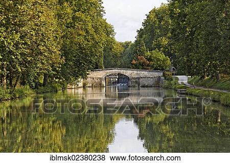 "Canal du Midi, lock at Bram, Carcassonne, Languedoc-Roussillon, Aude, France, Europe" View Large Photo Image Stock Photo - "Canal du Midi, lock at Bram, Carcassonne, Languedoc-Roussillon, Aude, France, Europe". Fotosearch