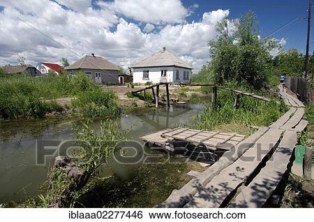 Stock Photograph - "Canal in Vilkovo or Vylkove, also known as """"Ukrainian Venice"""", Ukraine, Eastern Europe, Europe". Fotosearch