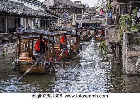 "Canal in Wuzhen Xizha, Zhejiong Province, China, Asia" View Large Photo Image Stock Photograph - "Canal in Wuzhen Xizha, Zhejiong Province, China, Asia". Fotosearch
