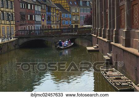 Stock Image - "Canal, Little Venice, La Petite Venise, Colmar, Alsace, Haut-Rhin, France, Europe". Fotosearch
