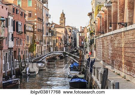 "Canal Rio de la Fornace with bridges and boats, Venice, Italy, Europe" View Large Photo Image Stock Photo - "Canal Rio de la Fornace with bridges and boats, Venice, Italy, Europe". Fotosearch