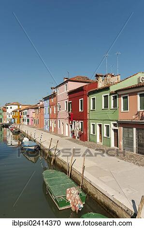 Canal with boats, Fondamenta di Terranova, Burano, Venice, Veneto, Italy, Europe View Large Photo Image Stock Image - Canal with boats, Fondamenta di Terranova, Burano, Venice, Veneto, Italy, Europe. Fotosearch