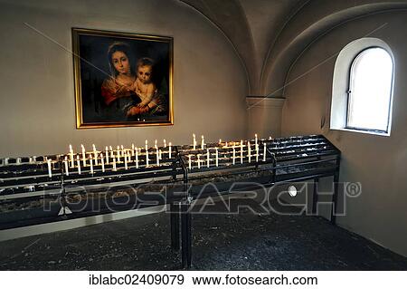 Stock Photo - "Candle Chapel, Andechs Abbey, Bavaria, Germany, Europe". Fotosearch
