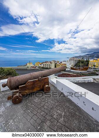 "Cannon at the Castillo de la Virgen, below the Maritime Museum with a replica of the ship Santa Maria of Columbus, Santa Cruz de La Palma, Canary Islands, Spain, Europe" View Large Photo Image Stock Photo - "Cannon at the Castillo de la Virgen, below the Maritime Museum with a replica of the ship Santa Maria of Columbus, Santa Cruz de La Palma, Canary Islands, Spain, Europe". Fotosearch