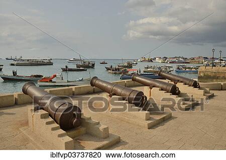 "Cannon at the harbour, Stone Town, Zanzibar City, Zanzibar, Tanzania, Africa" View Large Photo Image Stock Image - "Cannon at the harbour, Stone Town, Zanzibar City, Zanzibar, Tanzania, Africa". Fotosearch