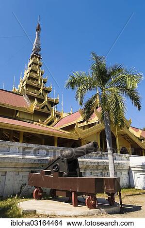 "Cannon in front of the entrance to the Royal Palace, Mandalay, Mandalay Division, Myanmar, Burma, Asia" View Large Photo Image Picture - "Cannon in front of the entrance to the Royal Palace, Mandalay, Mandalay Division, Myanmar, Burma, Asia". Fotosearch