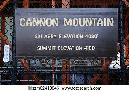 Cannon Mountain summit sign, New Hampshire, USA View Large Photo Image Stock Photograph - Cannon Mountain summit sign, New Hampshire, USA. Fotosearch