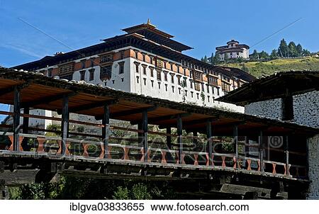 "Cantilever bridge over the Paro Chhu River at Rinpung Dzong, Drukpa Kagyu, Buddhist monastery and fortress, Paro, Bhutan, Asia" View Large Photo Image Stock Photography - "Cantilever bridge over the Paro Chhu River at Rinpung Dzong, Drukpa Kagyu, Buddhist monastery and fortress, Paro, Bhutan, Asia". Fotosearch