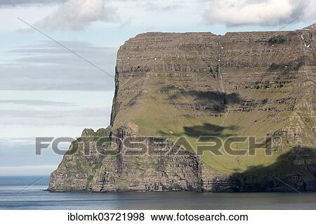Stock Photo - "Cape Enniberg, with 754 metres one of the highest vertical cliffs in the world, Viooy, Norooyar, Faroe Islands, Denmark, Europe". Fotosearch