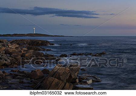 Stock Image - "Cape Leeuwin Lighthouse at dusk, Augusta, Western Australia, Australia, Oceania". Fotosearch