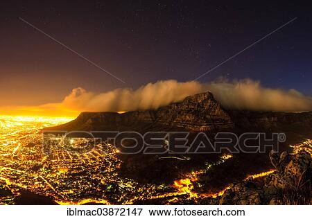 "Cape Town at night, view from Lion's Head Mountain, Cape Town, Western Cape, South Africa, Africa" View Large Photo Image Stock Photo - "Cape Town at night, view from Lion's Head Mountain, Cape Town, Western Cape, South Africa, Africa". Fotosearch