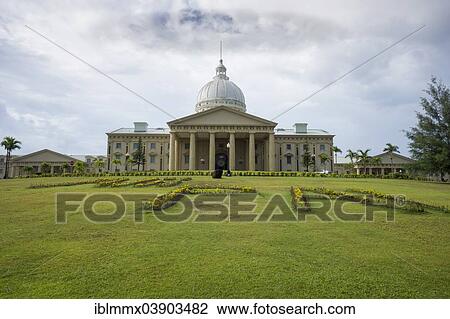 Stock Image - "Capitol complex, government buildings, Melekeok, Palau, Oceania". Fotosearch