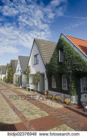 "Captains' houses in Carl-Haeberlin-Strasse street, Wyk, Foehr island, North Frisia, Schleswig-Holstein, Germany, Europe" View Large Photo Image Stock Photo - "Captains' houses in Carl-Haeberlin-Strasse street, Wyk, Foehr island, North Frisia, Schleswig-Holstein, Germany, Europe". Fotosearch