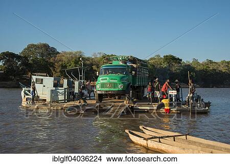 "Car ferry with truck on the Manambolo, Bekopaka, Manambolo, Madagascar, Africa" View Large Photo Image Picture - "Car ferry with truck on the Manambolo, Bekopaka, Manambolo, Madagascar, Africa". Fotosearch