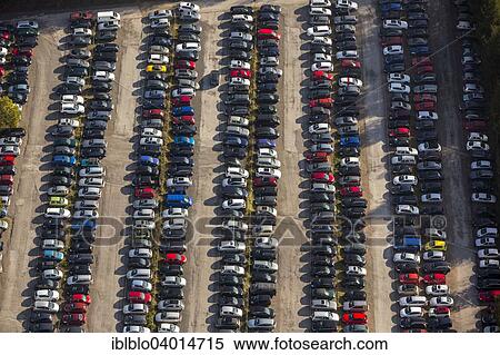 Stock Photography - "Car park of DORMA Ennepetal, Ennepetal, Ruhr district, North Rhine-Westphalia, Germany, Europe". Fotosearch