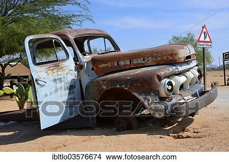 "Car wreck, Solitaire, Khomas Region, Namibia, Africa" View Large Photo Image Picture - "Car wreck, Solitaire, Khomas Region, Namibia, Africa". Fotosearch
