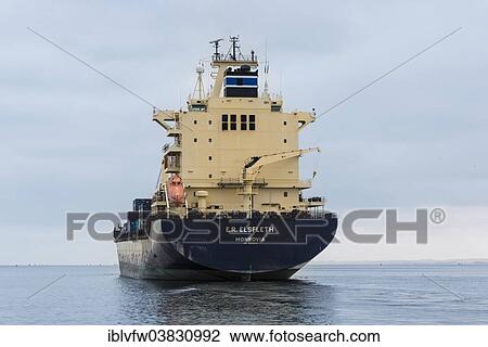 Stock Image - "Cargo ship, Walvis Bay, Erongo Region, Namibia, Africa". Fotosearch